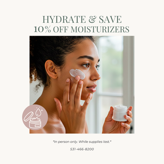 Moisturizer skincare sale at Sakoon The Spa, top medical spa and day spa in Omaha, Nebraska.